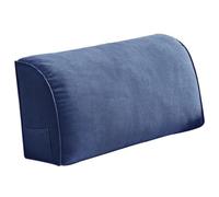 CLKLGEXEAK Cojín de respaldo de sofá extra grueso, almohada de cuña for sofá y cama, cojines decorativos, soporte lumbar for el cuello, cojines de cabecera(Dark blue,27.5x17.7x7.8inches)
