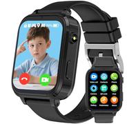 clleylise 4G Reloj Inteligente Niño, Reloj Inteligente Niña, Smartwatch GPS para niños, Videollamada, IP68 Resistente, Voz, Llamada SOS, Juego, Regalos para niños y niñas de 4 a 16 (Negro 4)