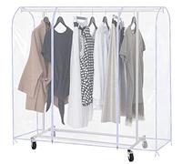 CLLoom Big Cubierta Funda para Burro, Perchero Transparente Ropa con Cubierta, Perchero Ropa para Almacenamiento, Resistente A Prueba Polvo, Impermeable, Cremallera Resistente (B,150 * 50 * 150cm)