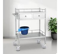 CLLXDZ Carrito Auxiliar con Ruedas, Carrito Cocina, Carro Auxiliar con Ruedas, Carro Auxiliar con Ruedas para Catering, Carro utilitario para clínica Dental(66cm/26in)