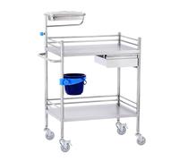 CLLXDZ Carrito Auxiliar con Ruedas, Verdulero Cocina, Mueble Auxiliar, Carrito Cocina, Camarera con Ruedas, for Laboratorio de clínica Dental de Hospital