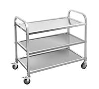 CLLXDZ Carrito Cocina de Acero Inoxidable, Carrito Auxiliar con Ruedas de 3 Niveles, Camarera con Ruedas con Ruedas, for Laboratorio, Clínica y Cocina(85cm/33in)