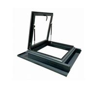 CLLXDZ Lucernario de Techo para Casa, Claraboya de Techo de Vidrio Templado | Vidrio Templado Doble Acristalamiento, Base Drenaje Integrada & Tira Sellante para Techo Inclinado, Villas(99cm/38.9in)