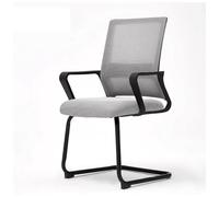 CLLXDZ Silla Escritorio sin Ruedas, Silla ergonomica Escritorio, Desk Chair con Base de Trineo y Respaldo de Malla, para recepción, conferencias y Salas de Espera(Dark Gray)