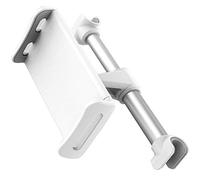 CLM-Tech Tablet Soporte Auto Reposacabezas, Móvil Poseedor Coche Asiento Trasero 360° Rotación, Universal para 4-11 Pulgadas Tablet y Smartphone, Blanco
