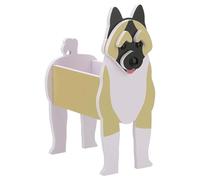 CLMETHE American Akita Macetas de PVC para perros, maceta de animales lindos con drenaje, para interiores y exteriores, jardín, hogar, oficina, decoración de macetas, macetas American Akita (24 x 18