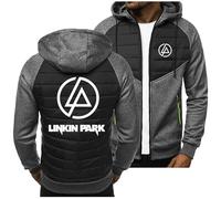 CLMETHE Sudaderas con capucha para hombre para exteriores Sudaderas con capucha para Linkin Park Sudaderas capucha Suéteres capucha Chaquetas cremallera completa Chándales Abrigos,A Hoodie-Mens M