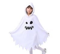 Cloak de disfraz aterrador - Glow Halloween Hoodie, vestido fantasma para niños | Outfit de fiesta cosplay, capa de rol, vestido con capucha de carnaval, ropa de máscara fantasma, cos