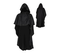 Cloak with Hood for Men, Vintage Hooded Cape, Full Length Costume Robe for Renaissance, Halloween, Gothic Festivals, Cosplay, Bonfire Nights, Autumn Parties, and Themed Photos Use