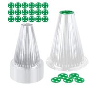 Cloches para vegetación de jardín - Cúpula Moisture Dome, Flora Invernadero | 20 x Fundas Botánicas Transparentes Con Ventilación, Jaulas Reutilizables Reutilizables Para Pollo - Ardilla Otro