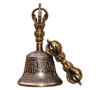 Cloches Tibétaines - Sons De Gong Et De Carillon Pour La Méditation | Carillon De Méditation | Bol Chantant Dorje Fait Main Objet Bouddhiste Pour Temple Noël Mariage Décoration