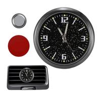 Clock for Car - Stick on Glowing Quartz Watch | 4 x 4 cm Digital Clock | Impermeable Vehicle Dashboard Light Up Display | Universal Interior Accessory for Motorcycle Truck RV SUV Boat Electric Vehicle