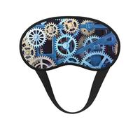 Clock Gears - Máscara de ojos impresa con borde negro, con buen efecto de sombreado, es una opción ideal para viajes, meditación, etc