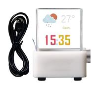 Clock Hologram - WiFi Desk Clock Photo Display | Transparente Small Weather Station, Digital Clock Desk Decor, Real-Time Display, Home Decor