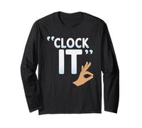 Clock It Meme Gym brainrot for Women Funny Workout Manga Larga