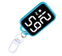 Clock Keychain - 4.8x3.2x0.8cm Portable Electronic Touch Activated Silent Clock | Mini Digital Timer Keychain | For Kids Nurse Adult Student Test Exam School Classroom Office Study Room Outdoor