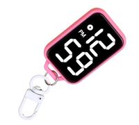 Clock Keychain - 4.8x3.2x0.8cm Portable Electronic Touch Activated Silent Clock | Mini Digital Timer Keychain | For Kids Nurse Adult Student Test Exam School Classroom Office Study Room Outdoor