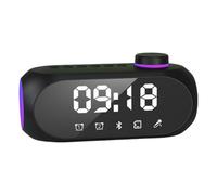 Clock Speaker - Digital Smart Audio Alarm | Abs Electronic Components with Type-C Charging, 1200mah Battery with Long Playtime for Living Room Dormitory Hotel Study Bedroom Bedside Home Audio