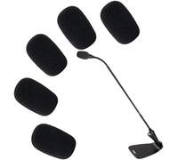Clockjuan 5 esponjas de repuesto negras para micrófono, protector contra el viento, cubierta de espuma para parabrisas de micrófono, para condensador de cuello de cisne CVG18-B/C, accesorios de