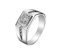 ClodeEU Anillo de caballero para hombre, chapado en oro de 24 quilates, anillo dominante para hombre, anillo de compromiso eterno, anillo de boda, regalo para vacaciones, cumpleaños, Navidad, Navidad