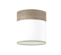 Cloe blanco/madera gris e27 barrete/pantalla de techo (Ø16 x 16 x 16