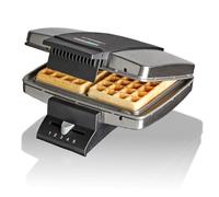 Cloer 1445 Gofrera belga para gofres belgas tradicionales, 930 vatios, luz para hornear, caja de acero inoxidable mate