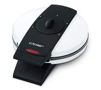 Cloer 261 Gofrera para gofres helados, 800 vatios, Área de horneado 14,5 cm, con revestimiento antiadherente, Grado de dorado variable con la barra perilla, blanco, metal