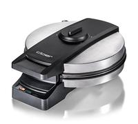 Cloer 2898EF Máquina profesional para barquillos con escudo de armas de East Friesland, revestimiento doble resistente al azúcar, Área de horneado 16 cm, 800 W, señal acústica y lámparas piloto