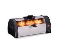 Cloer 3080 Tostador de panes, Panecillos, baguettes, tartas o masas de levadura crujientes en cuestión de segundos, para tostadas y baguettes "au gratin", 570 vatios, caja de acero inoxidable mate