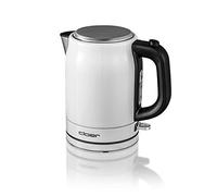 Cloer 4511 Hervidor de agua de acero inoxidable, 2200 vatios,Indicador de nivel de agua, Protección contra el sobrecalentamiento y la ebullición en seco, 1 litro, blanco