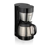 Cloer 5009 Cafetera de filtro con jarra isotérmica de acero inoxidable, función de mantener caliente, 800 vatios, para 8 Tazas, tamaño del filtro 1x4, negro