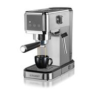 Cloer 5829 Máquina de café espresso, Cafeterea espresso con espumador de leche, 20 bares, 1350W, Diseño delgado, 1-2 tazas espressos, cappuccinos, latte macchiato, Apagado de seguridad