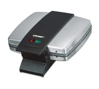 Cloer 6235 Sandwichera para sándwiches enteros, 930 vatios, revestimiento antiadherente, luz para hornear, enrollamiento del cable, caja de acero inoxidable mate