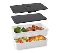 Cloer 800S1-1 Lunch Care System Caja bento, XXL-Fiambrera 2100 ml, sin BPA, formato XXL, apilable y divisible, práctica fiambrera para el trabajo, la escuela o el tiempo libre, para adultos y niños