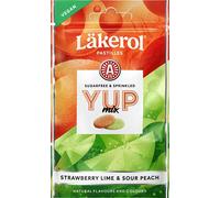 Cloetta Lakerol YUP Mix Strawberry Lime & Sour Peach pastillas 20 Packs of 30g