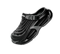 Clogs for Men for Beach Walks, Travel & Everyday Wear, Lightweight Comfort Shoes for Active Men (Black,38)