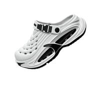 Clogs for Men for Beach Walks, Travel & Everyday Wear, Lightweight Comfort Shoes for Active Men (White,39)