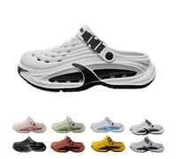 Clogs for Men Lightweight Slip-On Garden Shoes for Yard Work, Beach Walks & Everyday Comfort (White,40-41)