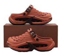Clogs for Men, Mens EVA Summer Beach Shoes with Hollow Thick Sole, Non-Slip Quick-Dry Outdoor Garden Sandals (43,#A)