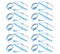Cloimei 10 Piezas Correa de Muñeca Antiestática Pulsera de Conexión a Tierra ESD Profesional de 1,8 M con Núcleo de Cobre para Reparación de Electrónica Material de PU Pulsera de D