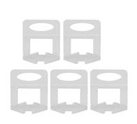 Cloimei 100 clips de nivelación de azulejos profesionales de 0,5 mm, espaciadores de azulejos de plástico para pared y suelo con de nivelación rápida para proyectos de construcció