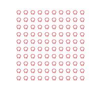 Cloimei 100PCS 8mm Bandas para Patas de Paloma Anillos de Identificación de Plástico para Marcado y Seguimiento de Aves Anillos para Pies de Aves Reutilizables y Duraderos para PAL (Roja)