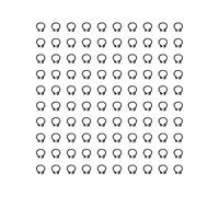 Cloimei 100PCS 8mm Bandas para Patas de Paloma Anillos de Identificación de Plástico para Marcado y Seguimiento de Aves Anillos para Pies de Aves Reutilizables y Duraderos para PAL (Negra)