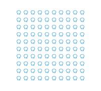 Cloimei 100PCS 8mm Bandas para Patas de Paloma Anillos de Identificación de Plástico para Marcado y Seguimiento de Aves Anillos para Pies de Aves Reutilizables y Duraderos para PAL (Azul Claro)
