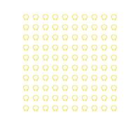 Cloimei 100PCS 8mm Bandas para Patas de Paloma Anillos de Identificación de Plástico para Marcado y Seguimiento de Aves Anillos para Pies de Aves Reutilizables y Duraderos para PAL (Amarilla)