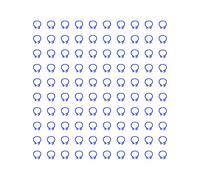 Cloimei 100PCS 8mm Bandas para Patas de Paloma Anillos de Identificación de Plástico para Marcado y Seguimiento de Aves Anillos para Pies de Aves Reutilizables y Duraderos para PAL (Azul Oscuro)