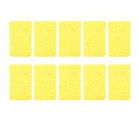 Cloimei 10PCS Premium Esponja de Limpieza de Cocina Cepillo Esponja de Celulosa de Alta Absorbencia para Platos Ollas Sartenes Estufas Fregaderos Encimeras Amarillo 1.5x10.8x7cm He