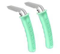 Cloimei 2 manijas de pestillo de puerta de automóvil de alta resistencia, capacidad de 450 lb, manija de soporte de puerta de vehículo, diseño ergonómico antideslizante, herramient (Verde)