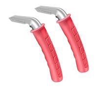 Cloimei 2 manijas de pestillo de puerta de automóvil de alta resistencia, capacidad de 450 lb, manija de soporte de puerta de vehículo, diseño ergonómico antideslizante, herramient (Roja)