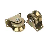 Cloimei 2 ruedas de rodillos para puerta corredera con ranura en V de alta resistencia, reemplazo de riel de acero para puertas de máquinas industriales y portones enrollables, tam